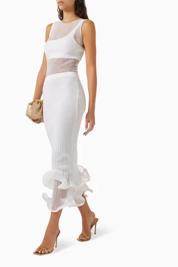 Kelso Ruffle Midi Skirt