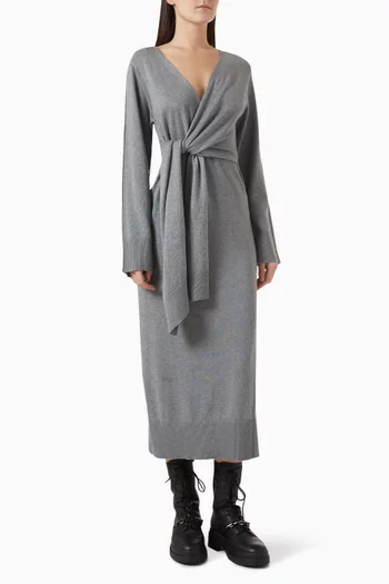 Skyla Midi Dress in Cotton & Cashmere