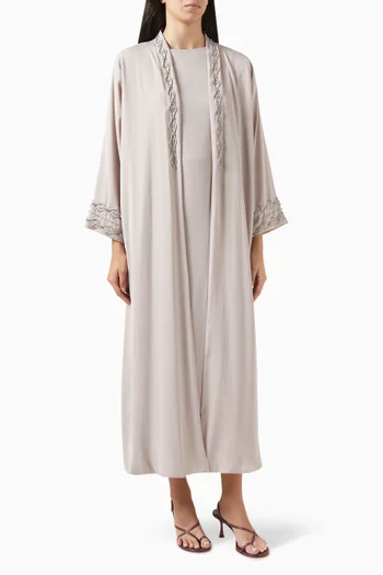 Bead-embellished Abaya Set