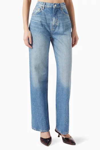 Cary Slouchy Straight-leg Jeans in Organic-cotton Denim