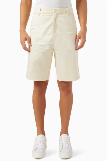 Shorts in Cotton-satin Stretch