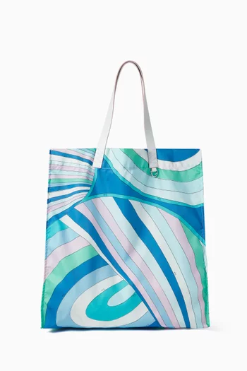 Yummy Iride-print Tote Bag in Nylon