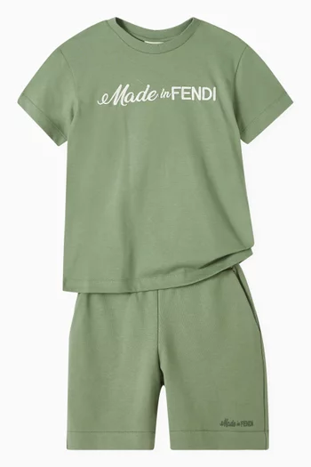 Logo Embroidered Shorts in Cotton