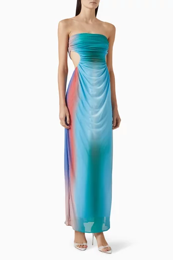 Lilian Cutout Maxi Dress in Lycra