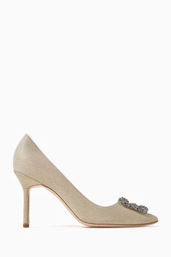 Hangisi 90 Jewel Pumps in Glitter Fabric