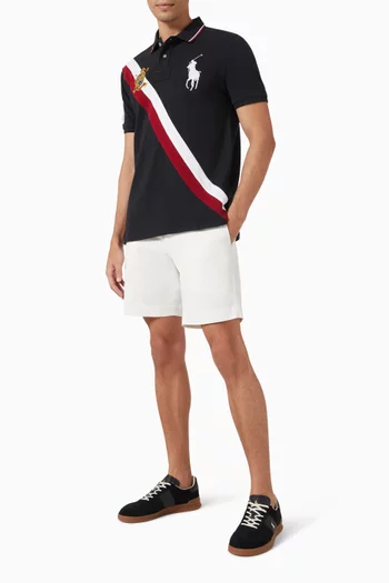 Flat Front Shorts in Stretch Cotton