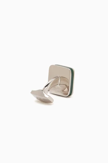 Sports Ice Golf Cufflinks in Palladium-plated Metalv