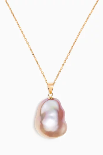 Kiku Baroque Pearl Pendant Necklace in 18kt Gold