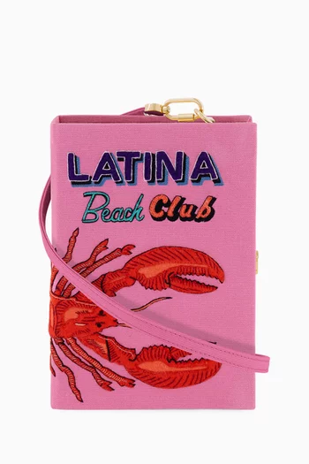 كلاتش بتصميم كتاب مزين بعبارة Latina Beach