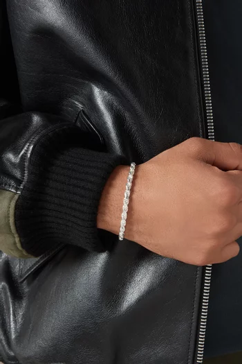 سوار بسلسلة شكل حبل فضة إسترلينية