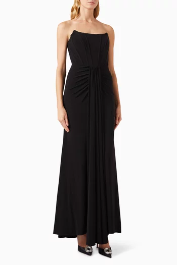 Strapless Knot Gown in Jersey