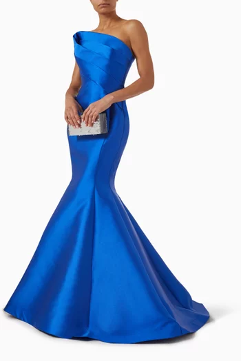 Strapless Mermaid Gown in Stretch Taffeta