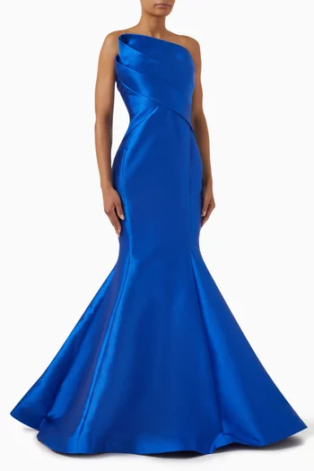 Strapless Mermaid Gown in Stretch Taffeta