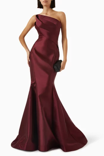 Strapless Mermaid Gown in Stretch Taffeta