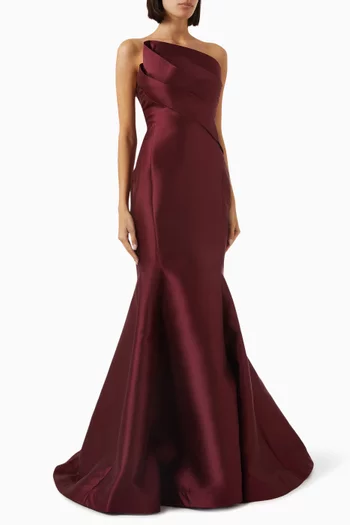 Strapless Mermaid Gown in Stretch Taffeta