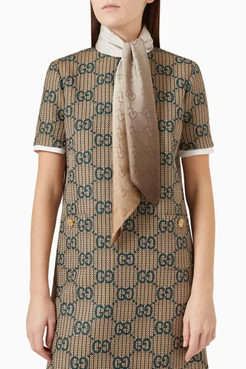 Ombre GG Jacquard Shawl in Silk