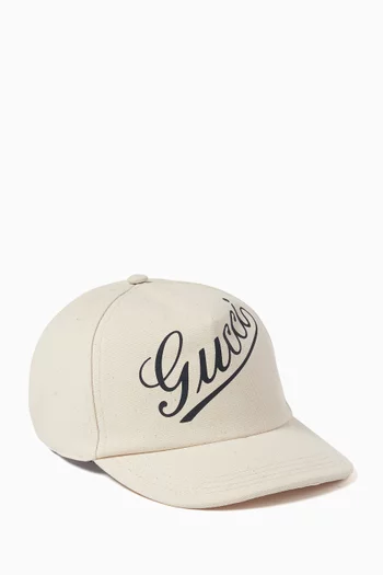 'Gucci" Baseball Hat in Canvas
