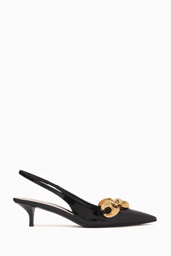 Slingback Pumps in Patent Leather