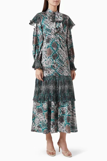 Layered-skirt Midi Dress