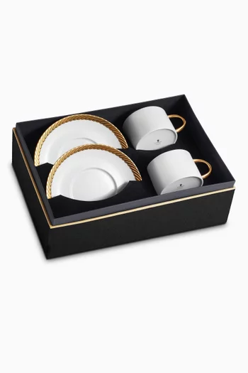 Corde Espresso Cup and Saucer, Set of 2