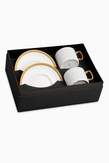 Soie Tressée Espresso Cup and Saucer, Set of 2
