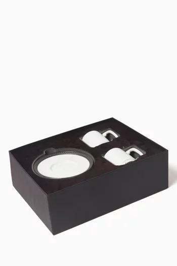 Soie Tressee Espresso Cup & Saucer in Porcelain