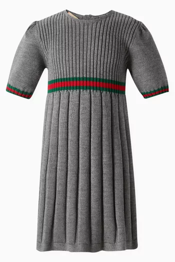 Web Stripe Dress in Wool