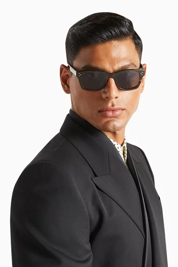 نظارة شمسية بإطار مستطيل أسيتات