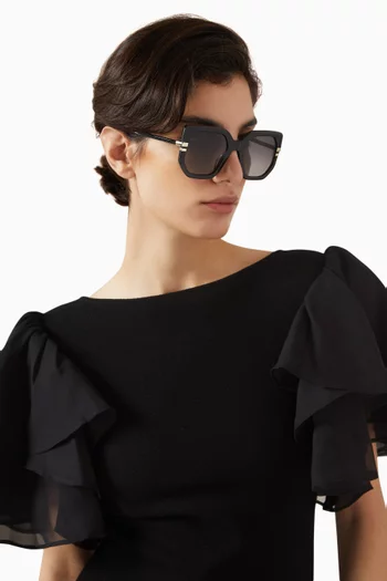 Square Sunglasses in Recycled Acetate