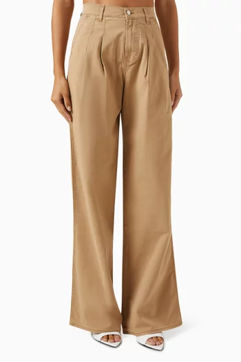 Mia Pleated Pants in Cotton