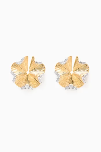 Small Alektra Floral Earrings in 18kt Gold