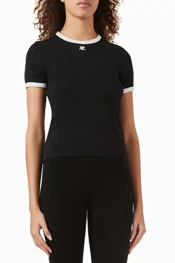 Signature Contrast T-shirt in Cotton