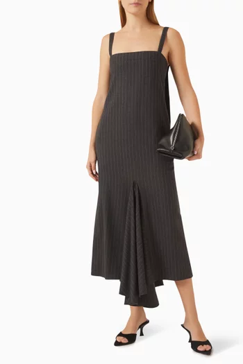 Lauren Fishtail Midi Dress in Wool