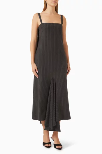 Lauren Fishtail Midi Dress in Wool