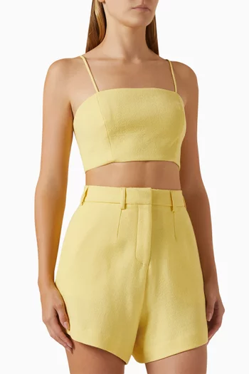 Gene Zip Bralette in Wool