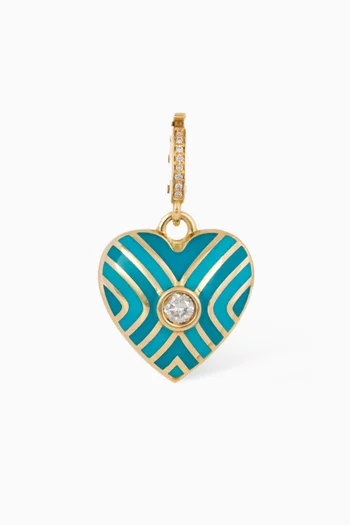 Amina Heart Diamond Pendant in 18kt Gold