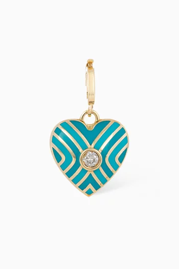 Amina Heart Diamond Pendant in 18kt Gold
