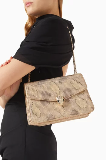 Serpenti Forever Crystal Embellished Bag