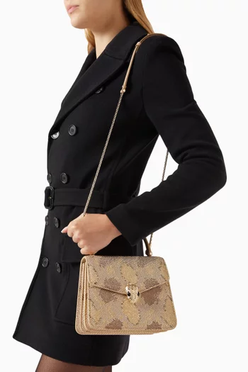 Serpenti Forever Crystal Embellished Top-handle Bag