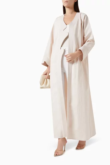 Cloud Outline Abaya in Denim-blend