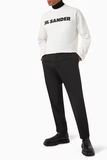 Logo Long-sleeve T-shirt in Cotton