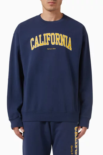 سويت شيرت بطبعة California وشعار الماركة قطن