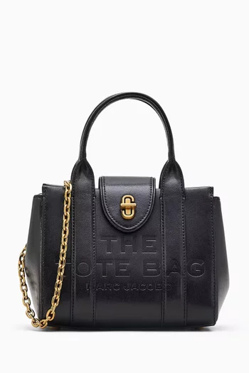 Mini Turnlock Crossbody Tote Bag in Italian Leather