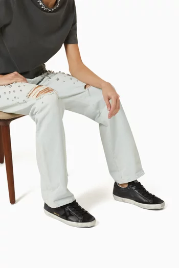 Super-Star Sneakers in Nappa Leather & Glitter