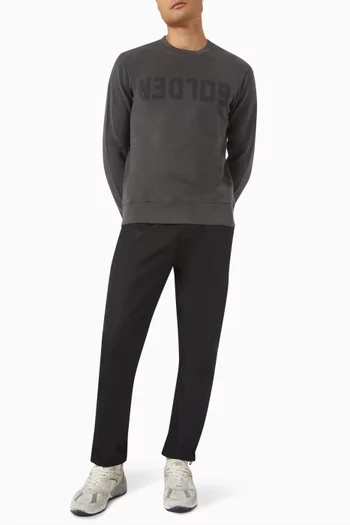 Archibald Distressed Logo Sweatshirt in Cotton-jersey