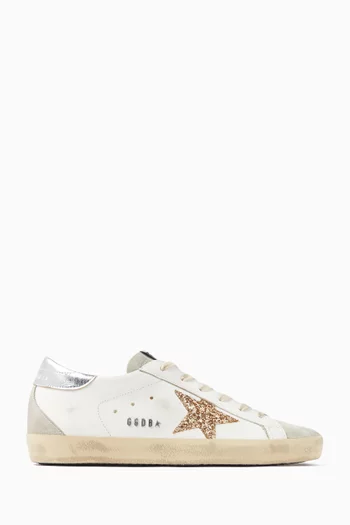 سنيكرز سوبر ستار غليتر وجلد