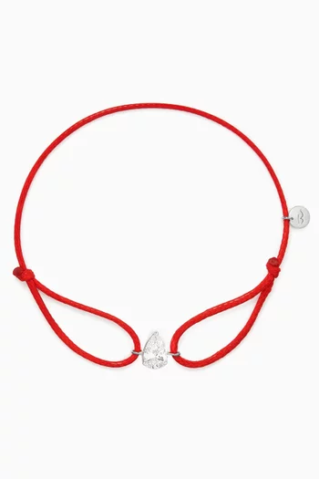 سوار لايك أدياموند بتصميم خيط مرصع بماسة ذهب أبيض عيار 18