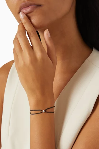 سوار لايك أدياموند بتصميم خيط مرصع بماسة ماركيز ذهب أبيض عيار 18