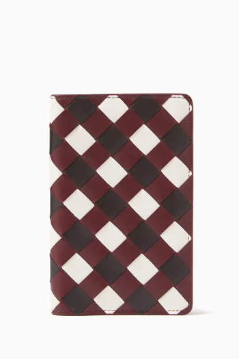 Small Notebook Cover in Intrecciato Leather
