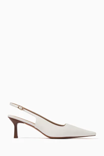 Closed-toe 60 Sling-back Pumps in Leather